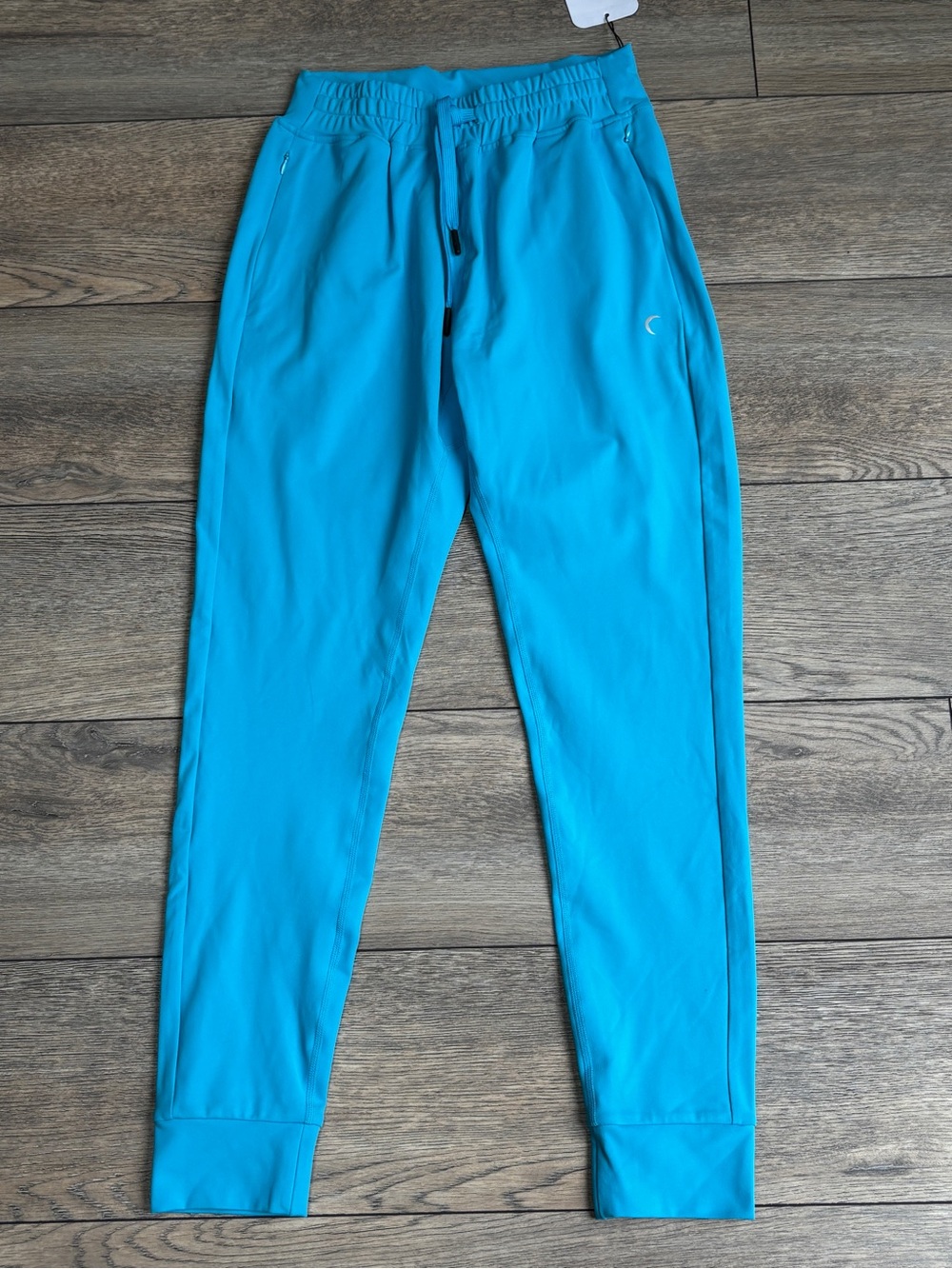 NWT Zyia Azure Blue Confluence Zipper Joggers Pants Sz Medium
